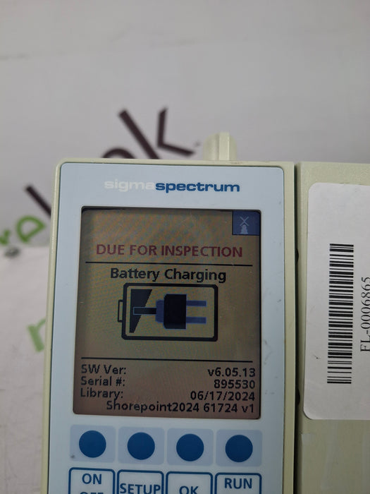 Baxter Sigma Spectrum 6.05.13 with B/G Battery Infusion Pump