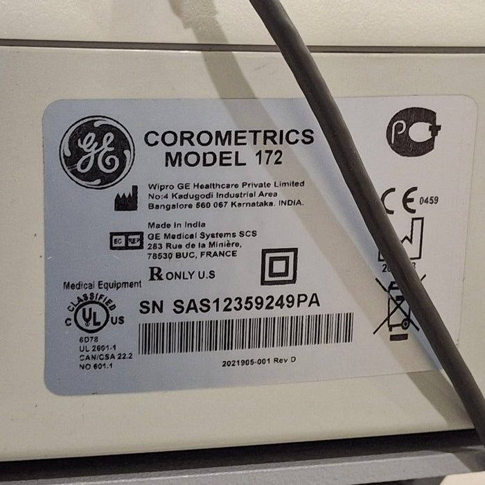 GE Healthcare Corometrics 170 Series Model 172 Fetal Monitor