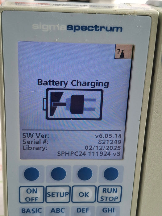 Baxter Sigma Spectrum 6.05.14 with A/B/G/N Battery Infusion Pump