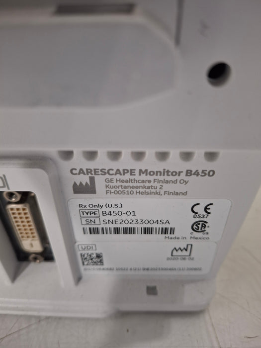 GE Healthcare Carescape B450 Critical Care Patient Monitor
