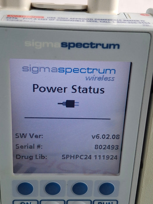 Baxter Sigma Spectrum 6.02.08 with A/B/G/N Battery Infusion Pump