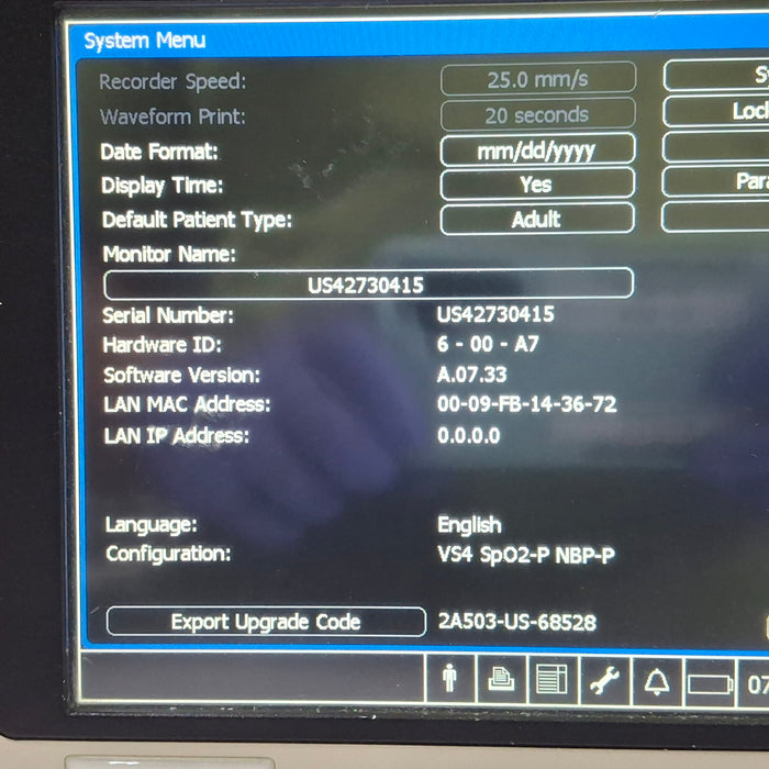 Philips SureSigns VS4 Vital Signs Monitor