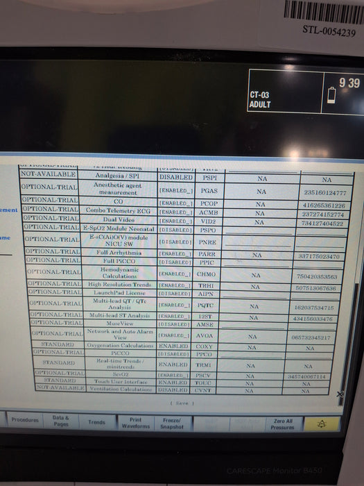 GE Healthcare Carescape B450 Critical Care Patient Monitor