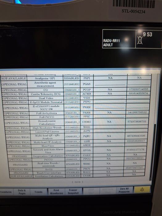 GE Healthcare Carescape B450 Critical Care Patient Monitor