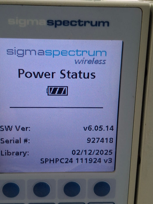Baxter Sigma Spectrum 6.05.14 with B/G Battery Infusion Pump