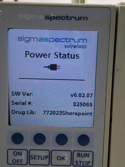 Baxter Sigma Spectrum 6.02.07 with B/G Battery Infusion Pump