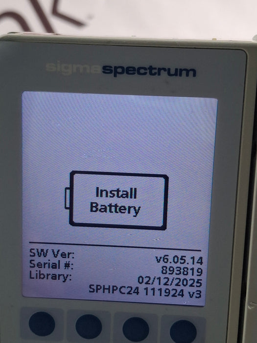 Baxter Sigma Spectrum 6.05.14 with A/B/G/N Battery Infusion Pump