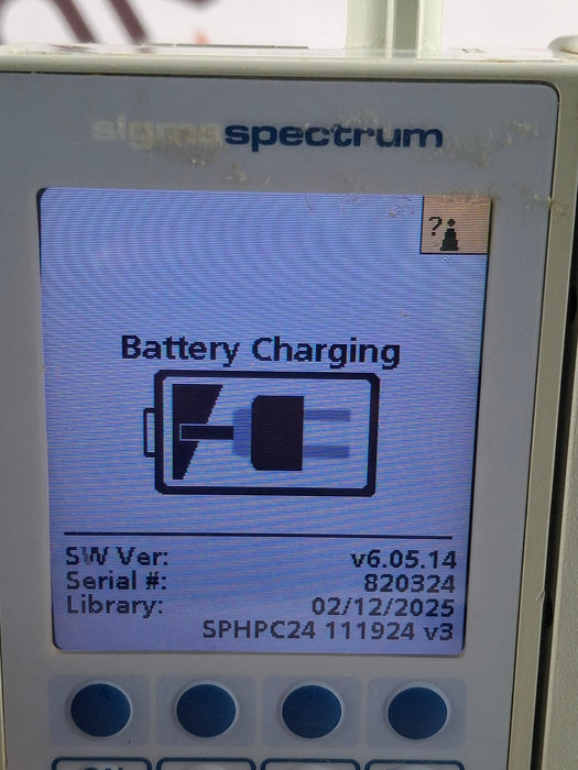 Baxter Sigma Spectrum 6.05.14 with B/G Battery Infusion Pump