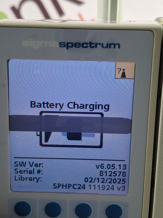 Baxter Sigma Spectrum 6.05.13 with B/G Battery Infusion Pump