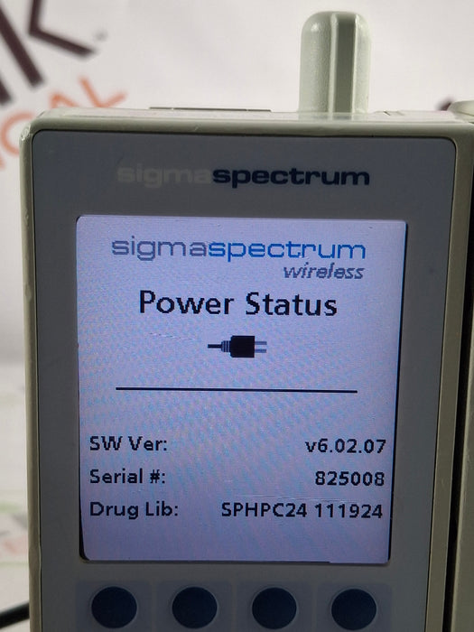 Baxter Sigma Spectrum 6.02.07 with B/G Battery Infusion Pump