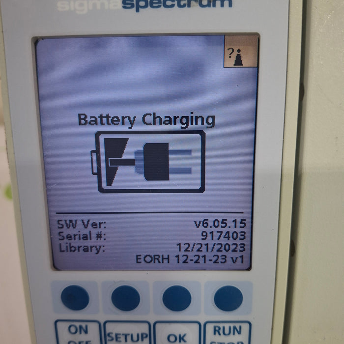 Baxter Sigma Spectrum 6.05.15 with B/G Battery Infusion Pump