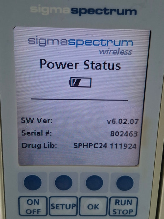Baxter Sigma Spectrum 6.02.07 with A/B/G/N Battery Infusion Pump