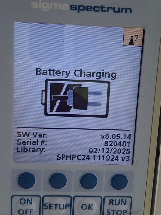 Baxter Sigma Spectrum 6.05.14 with A/B/G/N Battery Infusion Pump