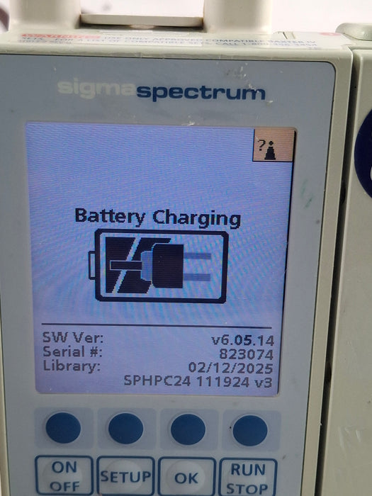 Baxter Sigma Spectrum 6.05.14 with A/B/G/N Battery Infusion Pump