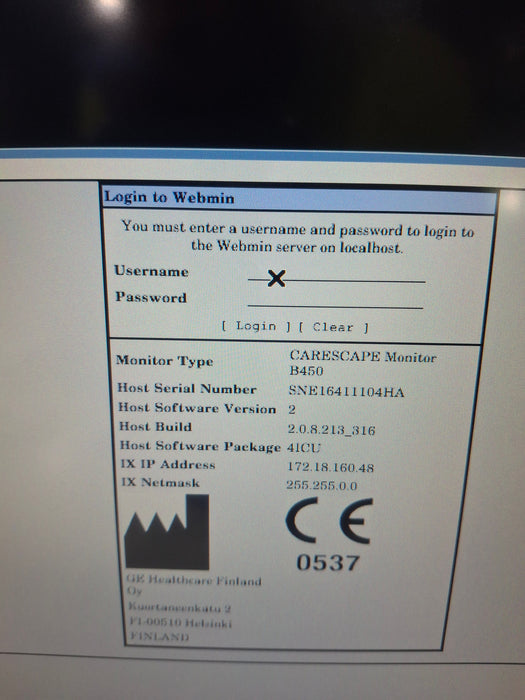 GE Healthcare Carescape B450 Critical Care Patient Monitor