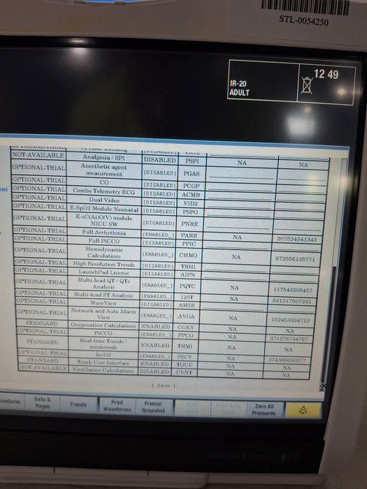 GE Healthcare Carescape B450 Critical Care Patient Monitor