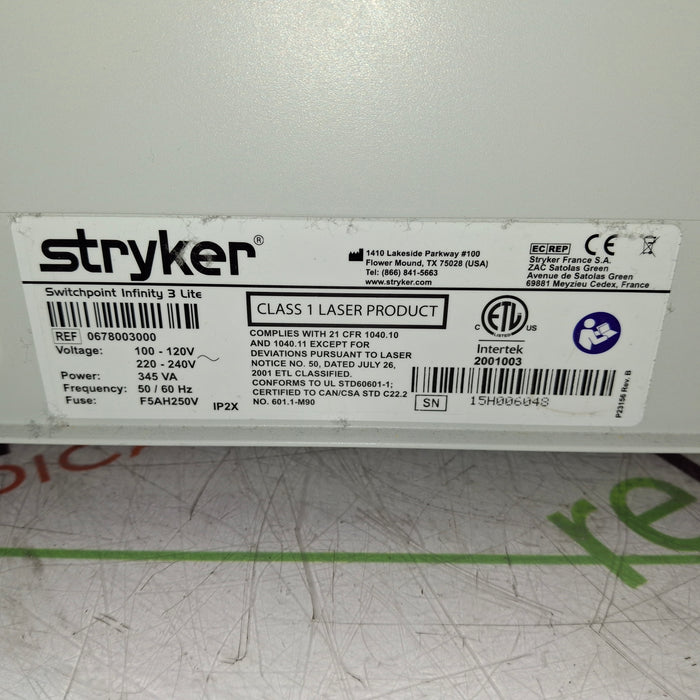 Stryker Switchpoint Infinity 3 Simplified Operating Theatre Control