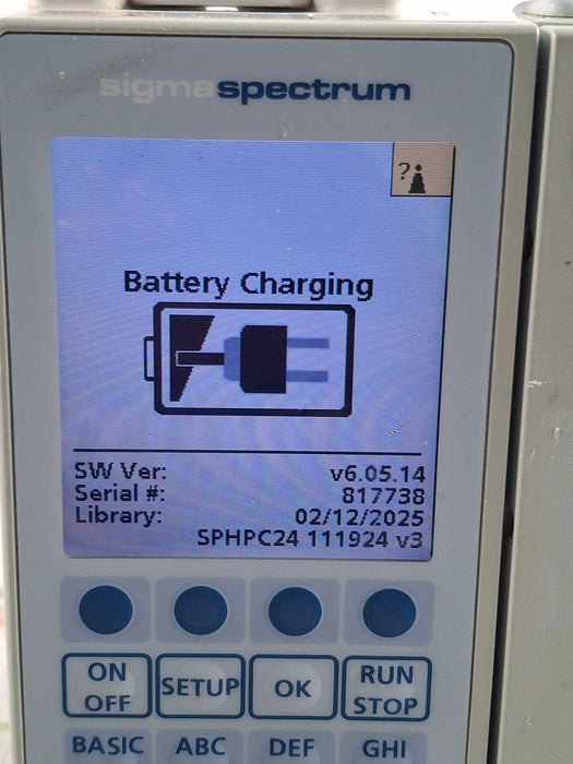 Baxter Sigma Spectrum 6.05.14 with A/B/G/N Battery Infusion Pump