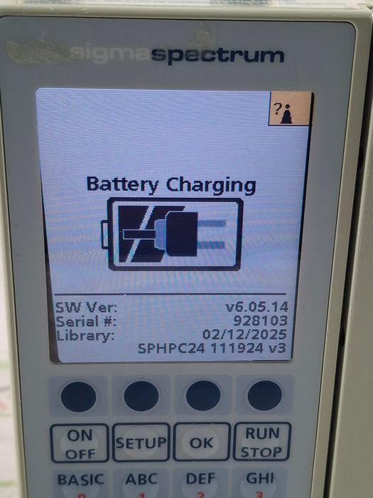 Baxter Sigma Spectrum 6.05.14 with A/B/G/N Battery Infusion Pump