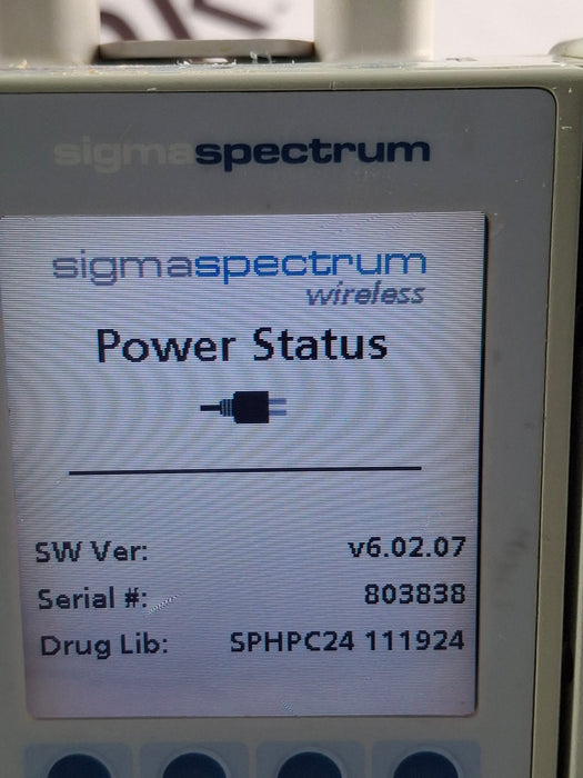 Baxter Sigma Spectrum 6.02.07 with A/B/G/N Battery Infusion Pump