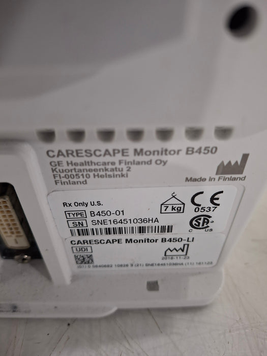 GE Healthcare Carescape B450 Critical Care Patient Monitor