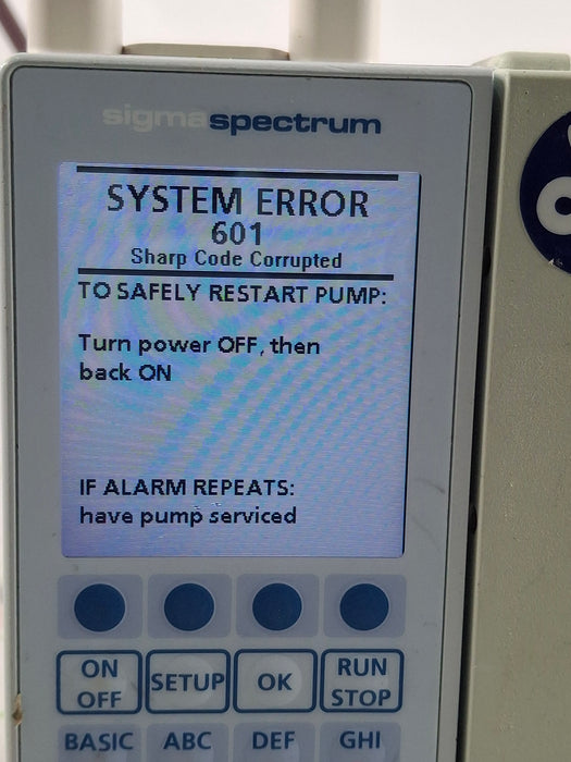 Baxter Sigma Spectrum 6.05.13 with A/B/G/N Battery Infusion Pump