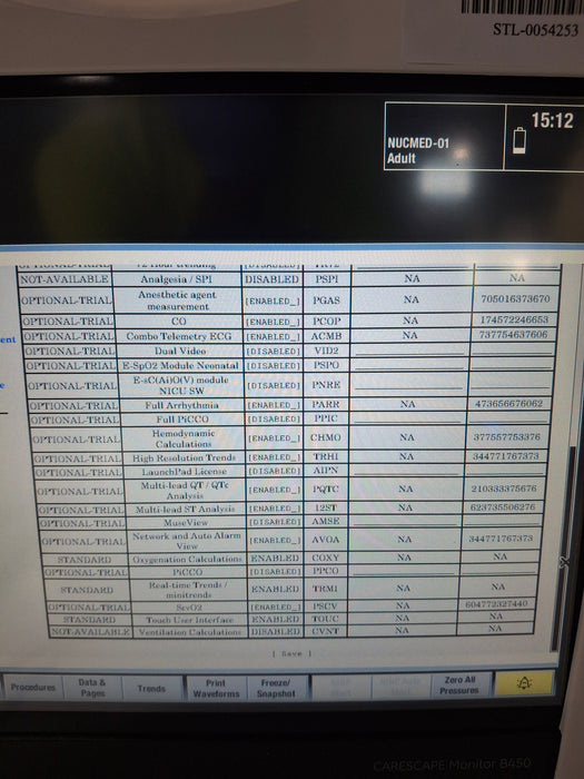 GE Healthcare Carescape B450 Critical Care Patient Monitor