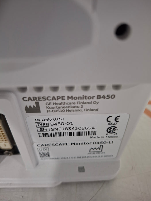 GE Healthcare Carescape B450 Critical Care Patient Monitor