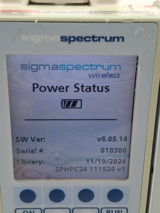 Baxter Sigma Spectrum 6.05.14 with A/B/G/N Battery Infusion Pump