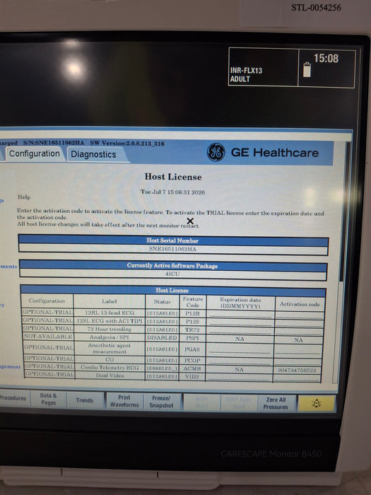 GE Healthcare Carescape B450 Critical Care Patient Monitor
