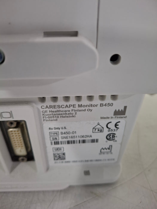 GE Healthcare Carescape B450 Critical Care Patient Monitor