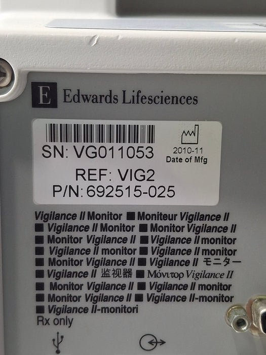 Edwards Lifesciences Vigilance II Patient Monitor