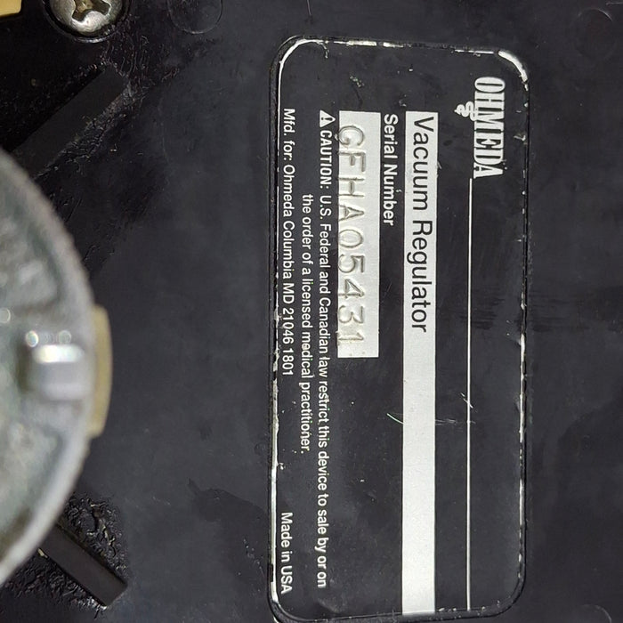 Ohmeda Medical Vacuum Regulator