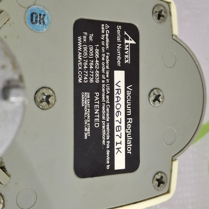 Amvex Vacuum Regulator