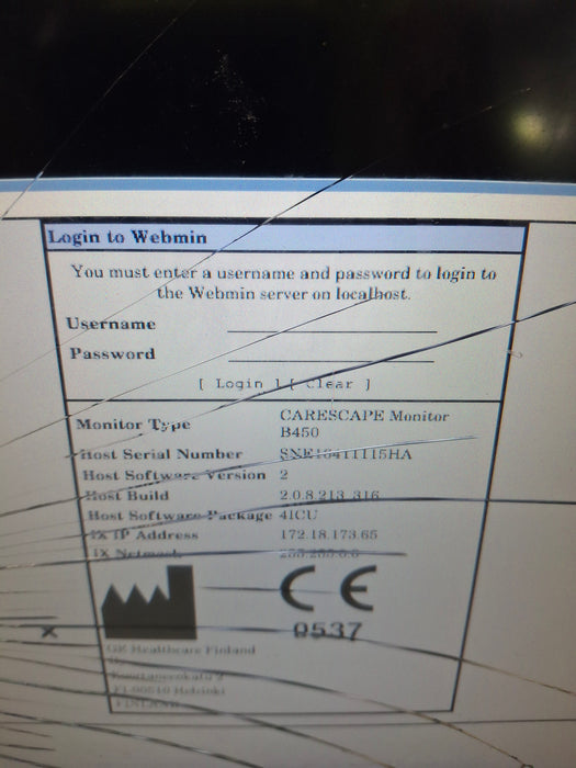 GE Healthcare Carescape B450 Critical Care Patient Monitor