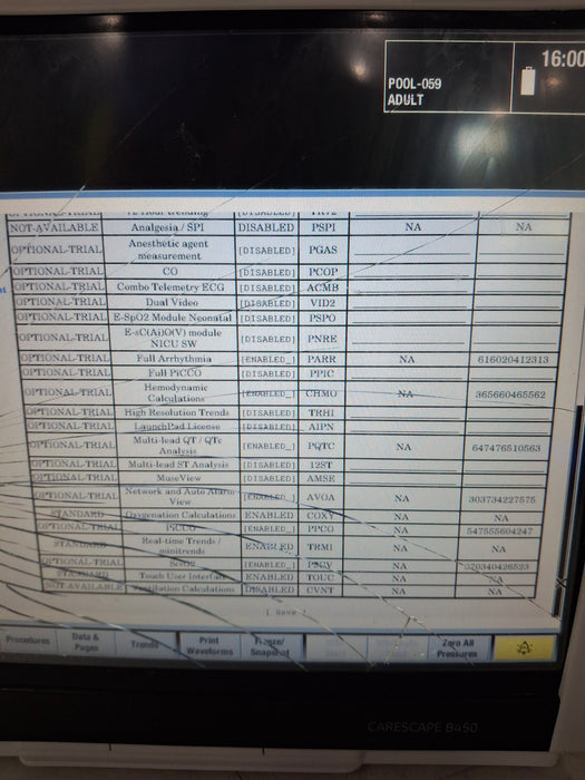 GE Healthcare Carescape B450 Critical Care Patient Monitor
