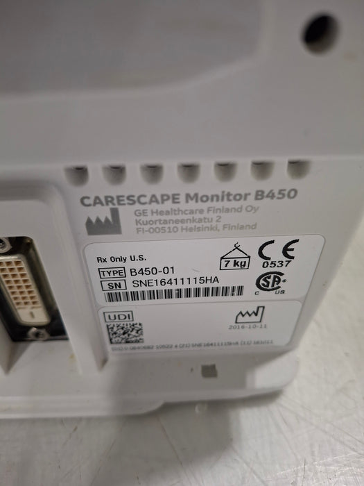GE Healthcare Carescape B450 Critical Care Patient Monitor