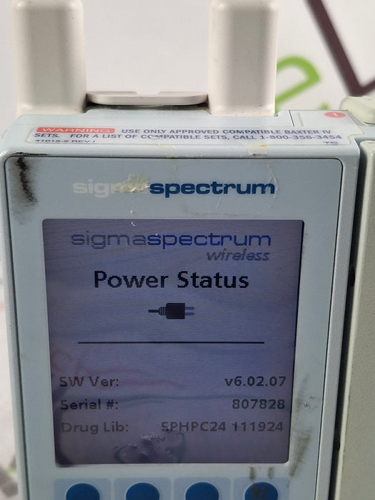 Baxter Sigma Spectrum 6.02.07 with A/B/G/N Battery Infusion Pump