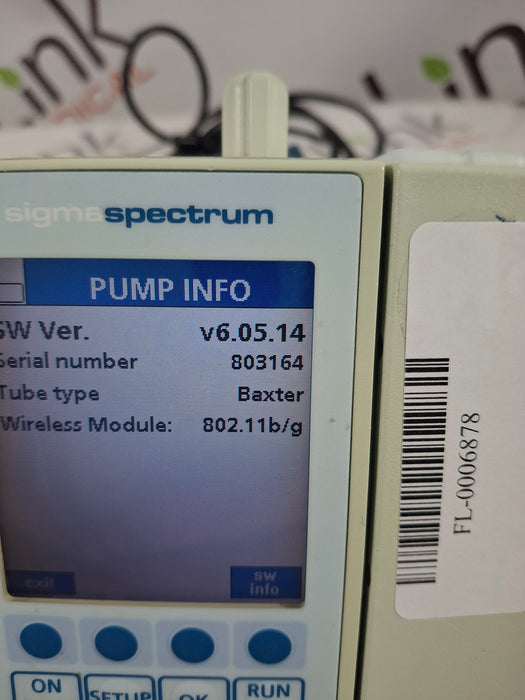 Baxter Sigma Spectrum 6.05.14 with B/G Battery Infusion Pump