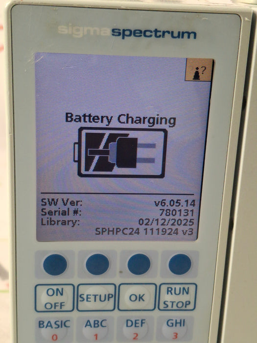Baxter Sigma Spectrum 6.05.14 with A/B/G/N Battery Infusion Pump