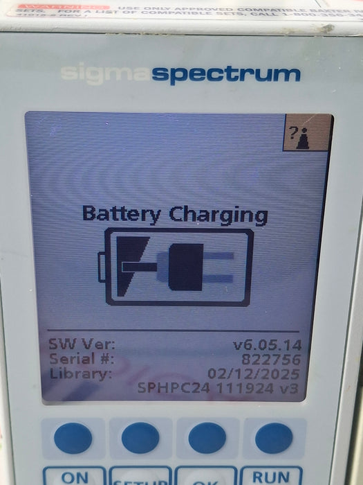 Baxter Sigma Spectrum 6.05.14 with A/B/G/N Battery Infusion Pump