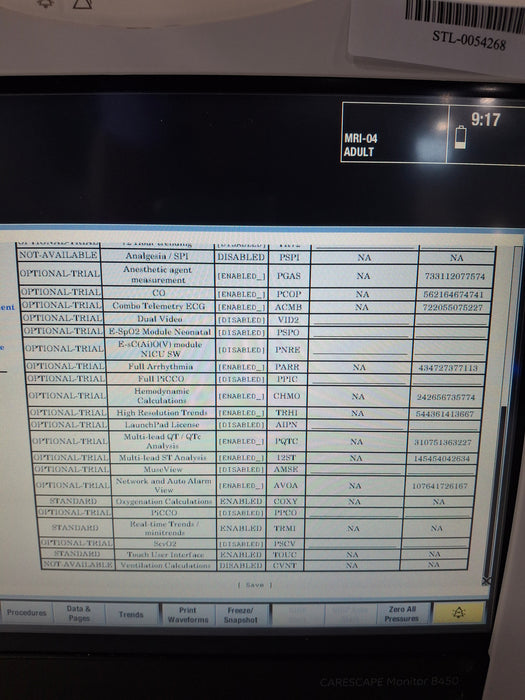 GE Healthcare Carescape B450 Critical Care Patient Monitor