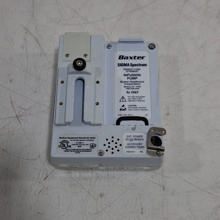 Baxter Sigma Spectrum w/Non Wireless or No Battery Infusion Pump