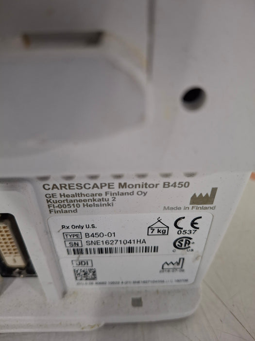 GE Healthcare Carescape B450 Critical Care Patient Monitor