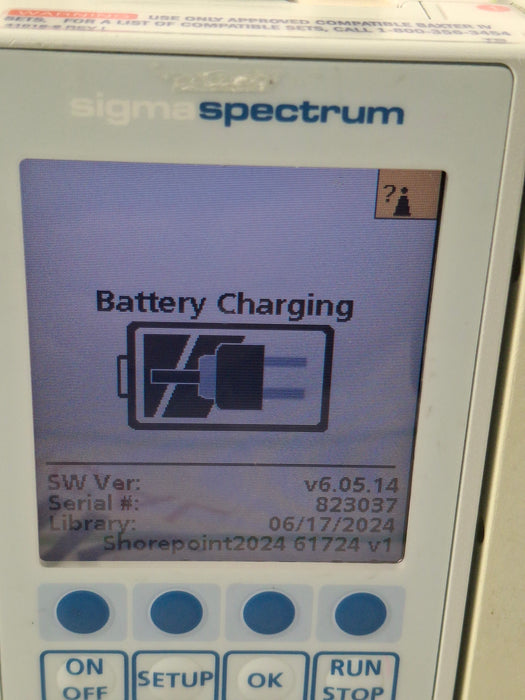 Baxter Sigma Spectrum 6.05.14 with A/B/G/N Battery Infusion Pump