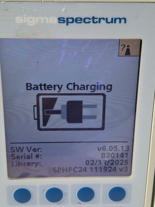 Baxter Sigma Spectrum 6.05.13 with A/B/G/N Battery Infusion Pump