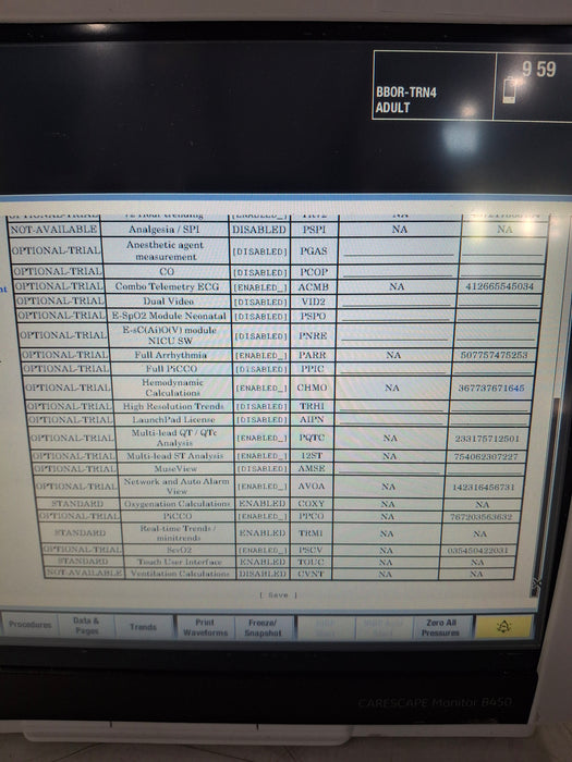 GE Healthcare Carescape B450 Critical Care Patient Monitor