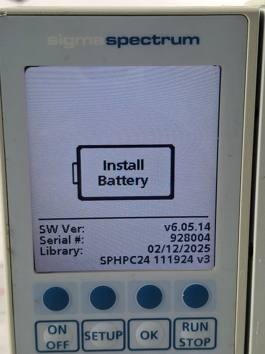 Baxter Sigma Spectrum 6.05.14 with B/G Battery Infusion Pump