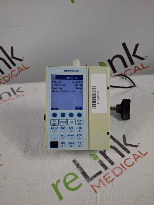 Baxter Sigma Spectrum 6.02.07 with B/G Battery Infusion Pump