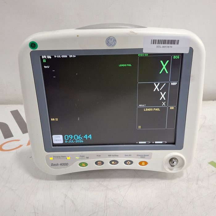 GE Healthcare Dash 4000 - GE/Nellcor SpO2 Patient Monitor
